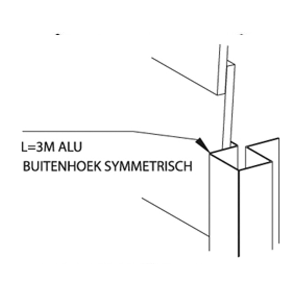 Cedral coin ext alu sym c54 gris etain 3mc/pc eur/pc