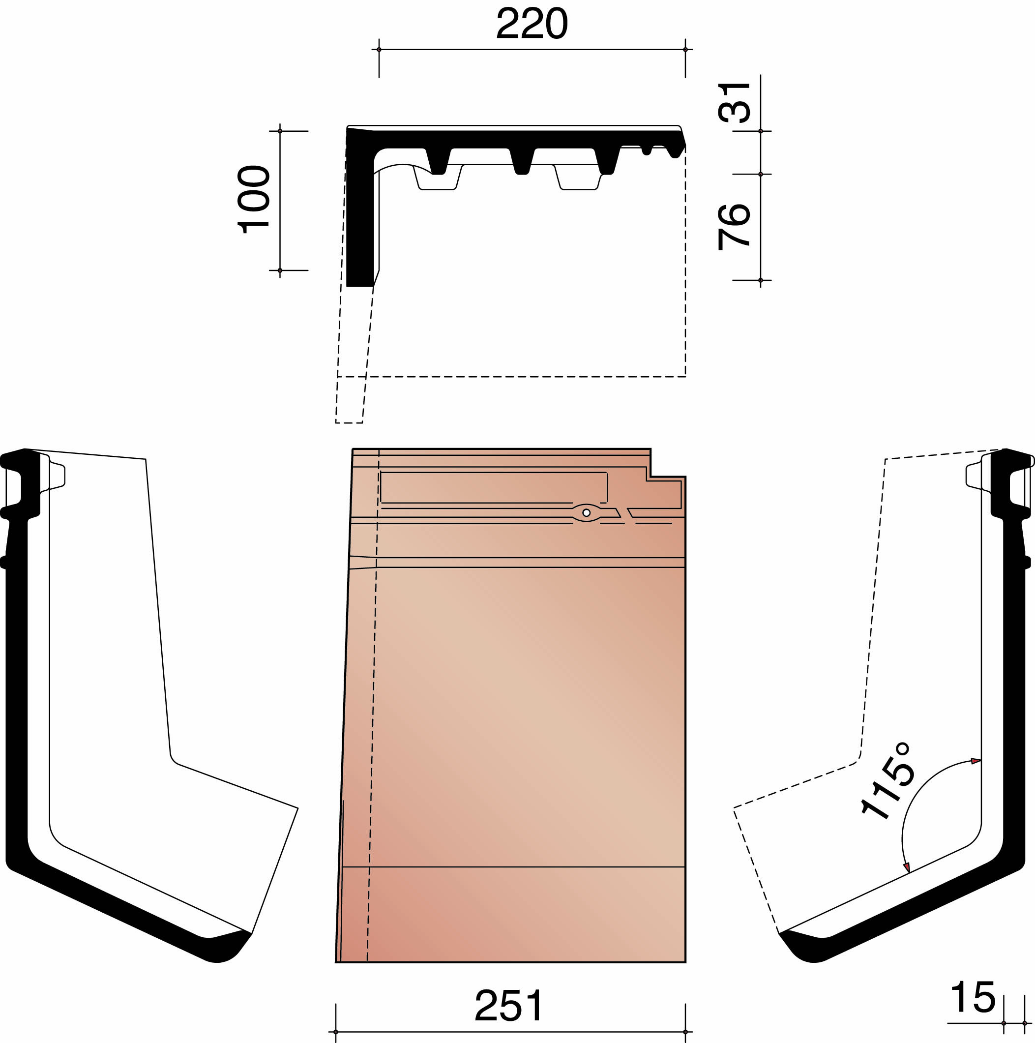 Migeon actua tuile membrom rive gauche ardoise 703