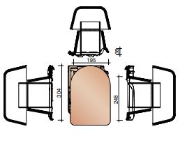 Kor kit tuile a douille 125mm 44 + mitron + module de connexion amarante 848