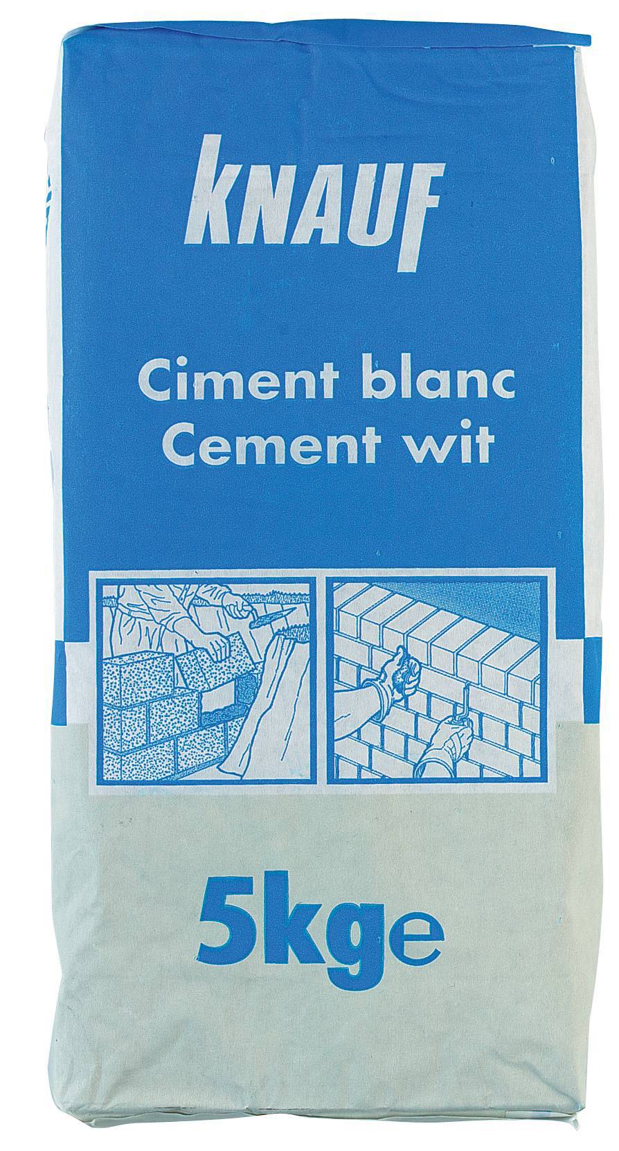 Knauf ciment blanc 5 kg eur/pc