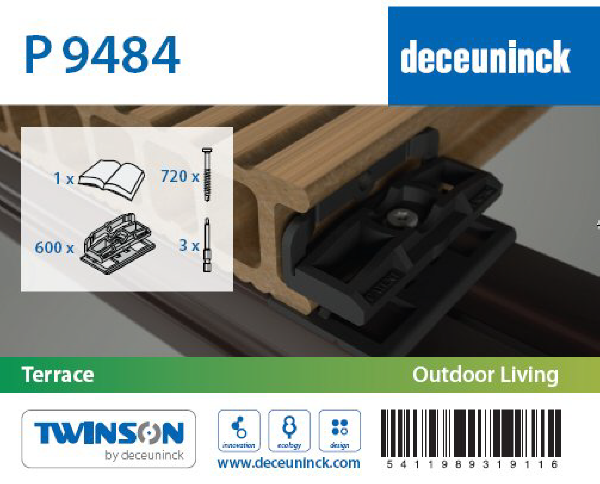 Dp 9484 clips (600pcs) + vis pour p9555 eur/bt