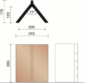 Kor fait speciale eglise a crete anthracite 3,5/mc 736