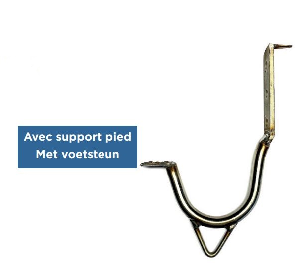 Inox crochet d'echelle support 20 mm + oeil ardoises eur/pc