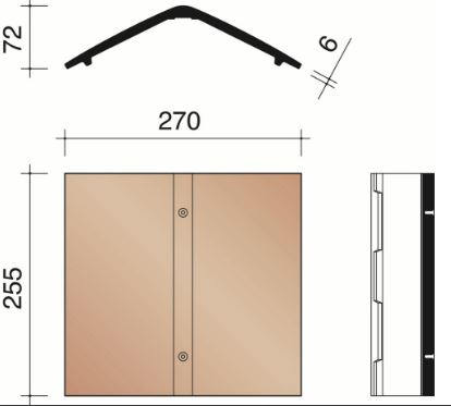 Kor faitiere angulaire sans emboÎtement elfino grande 30 degres smokey brown-grey 957