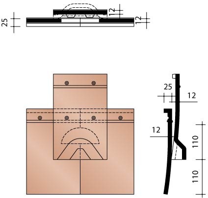 Kor tuile kit chatiere 301 + grille bleu fume 706