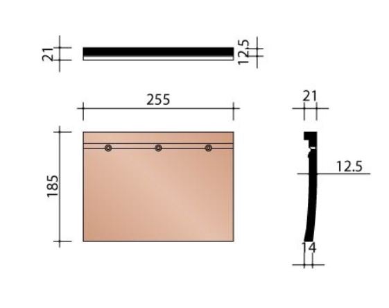 Kor tuile raccourcie plato vieux cuivre sable 797
