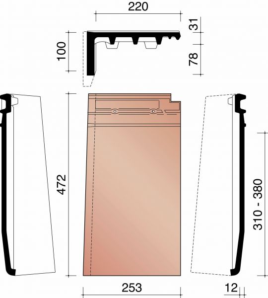 Migeon actua tuile de rive gauche noir titane 935