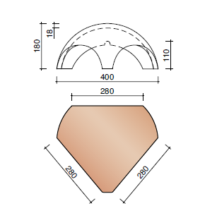 Tradiva jonction 1 faitiere 1200/2 aretiers 1200 nuage 875