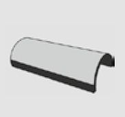 Tecta faitiere demi-rond gris fonce eur/pcs