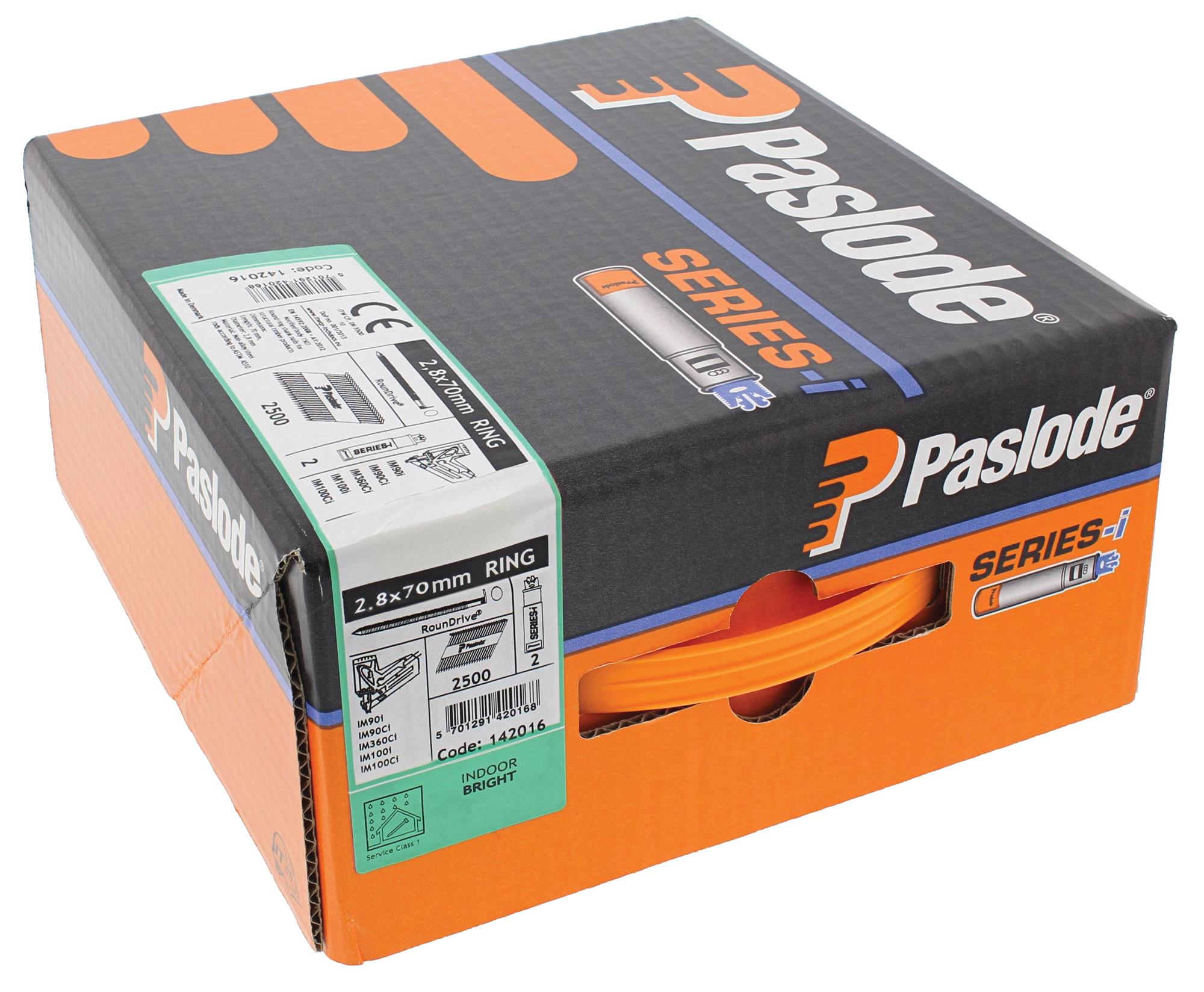 Pasl clous im90xi 80x2,8+tube a gaz crante 2500pcs/paq eur/paq