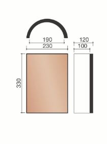Esprit patrimoine faitiere angulaire vert de lichen 896