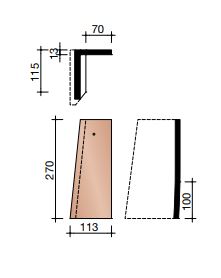 Pontigny tuile de rive gauche rouge flamme 895