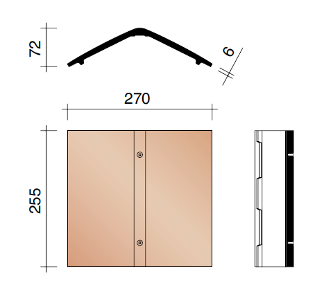Kor faitiere angulaire  elfino 30 dgr gris agate 697