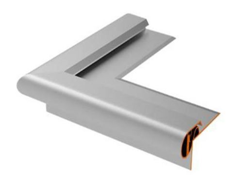 Alu rive de toit iconik couleur ral bourrelet coin exterieur 50x50 eur/pc