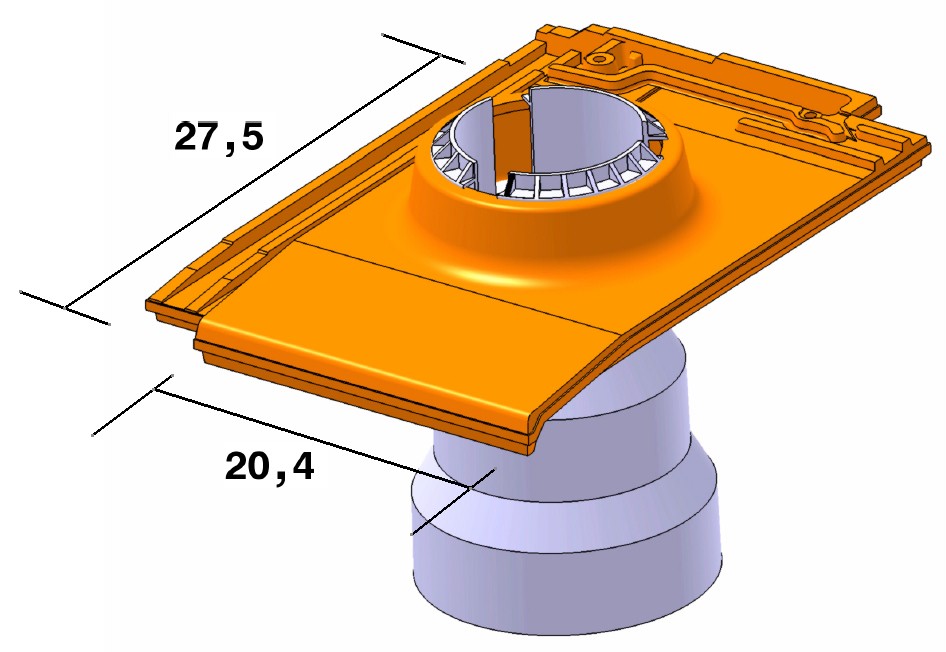Ter tuile a douille 100mm giverny ardoisÉ 40pcs/pal eur/pc 703