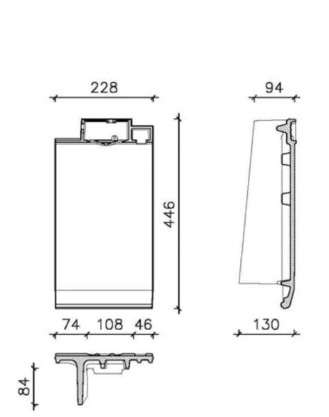 Crea tuile de rive gauche modÈle allemand mikado noir mat eur/pc 741