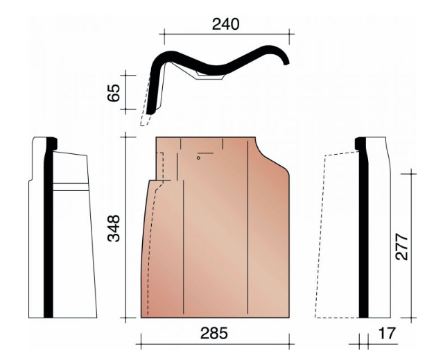 Kor tuile de rive gauche  451 bleu fume 706