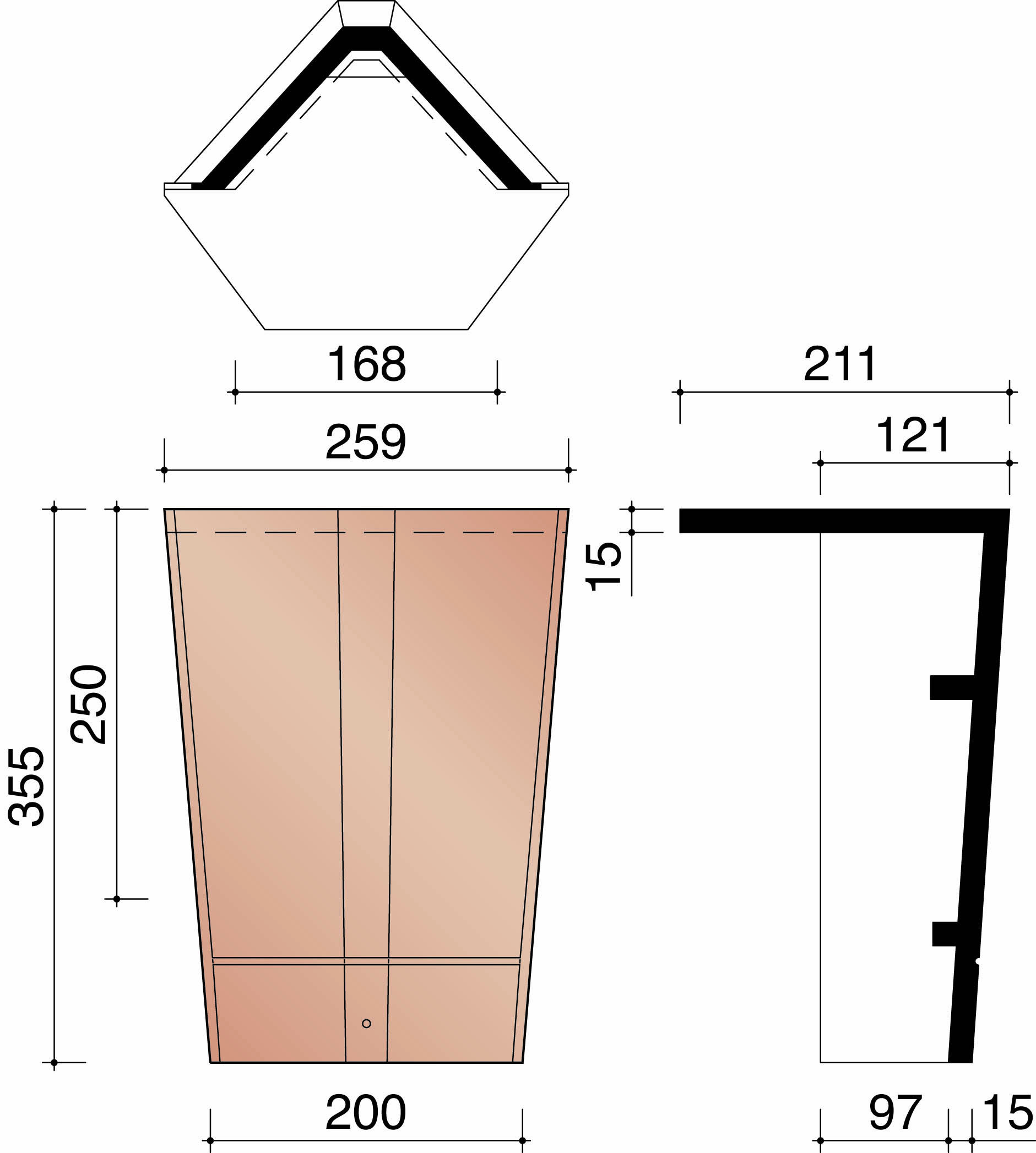 Migeon vauban debut faitiere angulaire rouge naturel 600