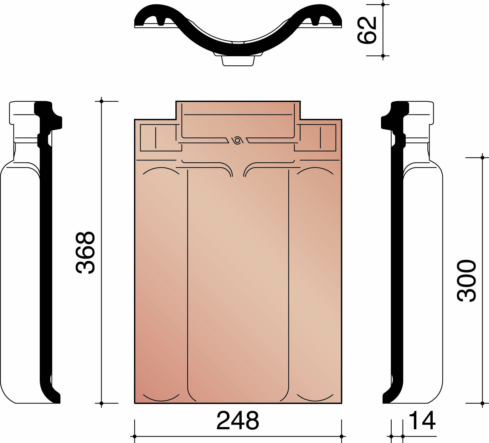 Kor tuile a double bourrelet 401 anthracite ov 736