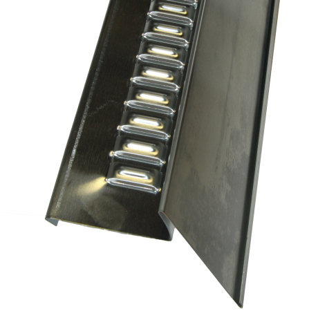 Zinc vm bande d'Égout ventilÉ + fixations (4 piÈces) 0,65mm 2m/mc eur/pc