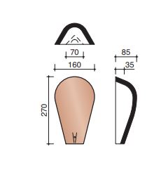 Pontigny about d'aretier angulaire petit rouge naturel 600