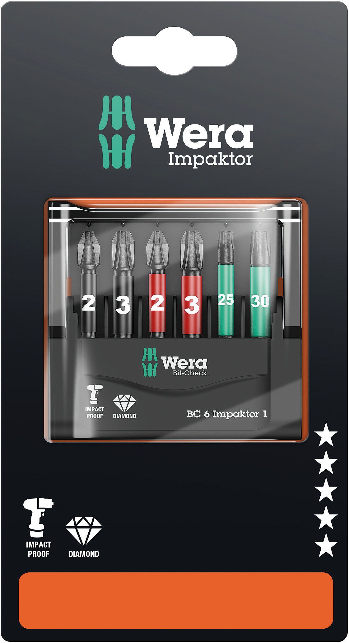 Wera bit check  6 impaktor 1 sb