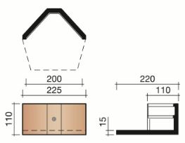 Migeon actua about faitiere angulaire blanc titane 923