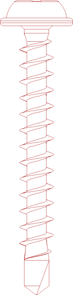 Dp 2753 vis gris rvs 100pcs/bt