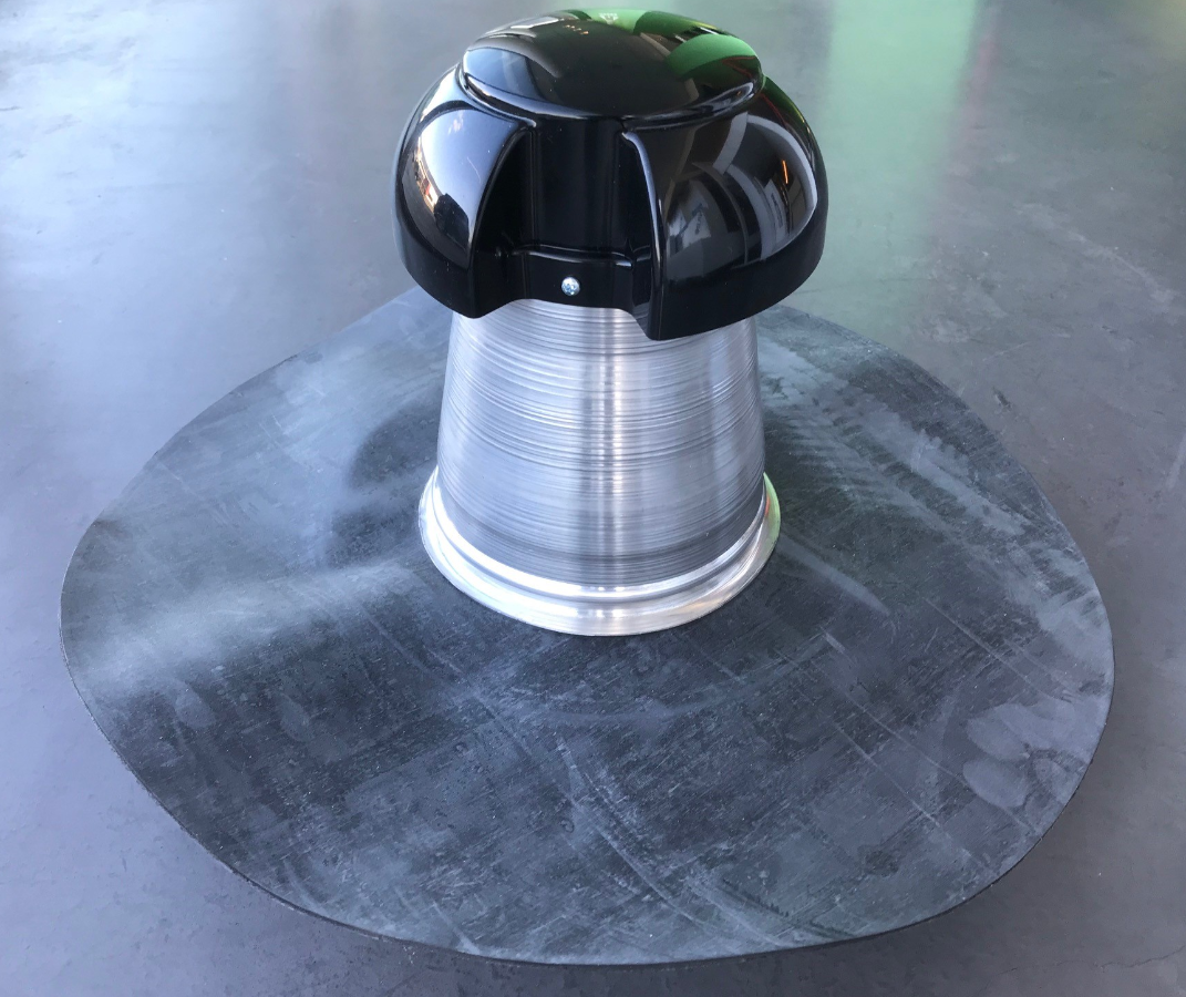 Elevate ventilation toit plat alu/plastique avec bavette autocollante 80mm eur/pc