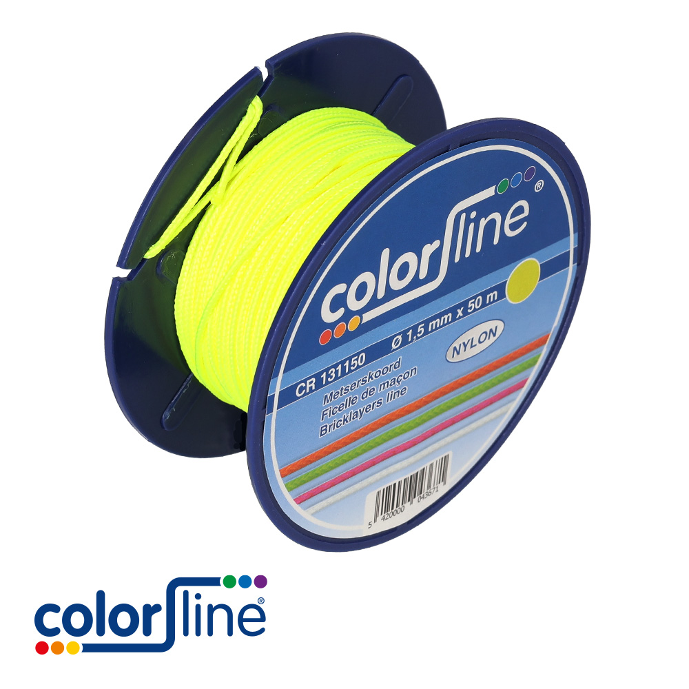 Prax ficelle de macon jaune fluo 1,5mmx 50m eur/pc