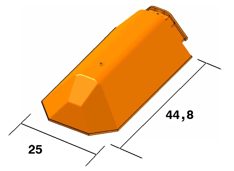 Ter about d'arÊtier angulaire volnay/giverny/rully ardoisÉ 96pcs/pal eur/pc 703