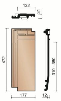 Migeon actua demi tuile blanc titane 923