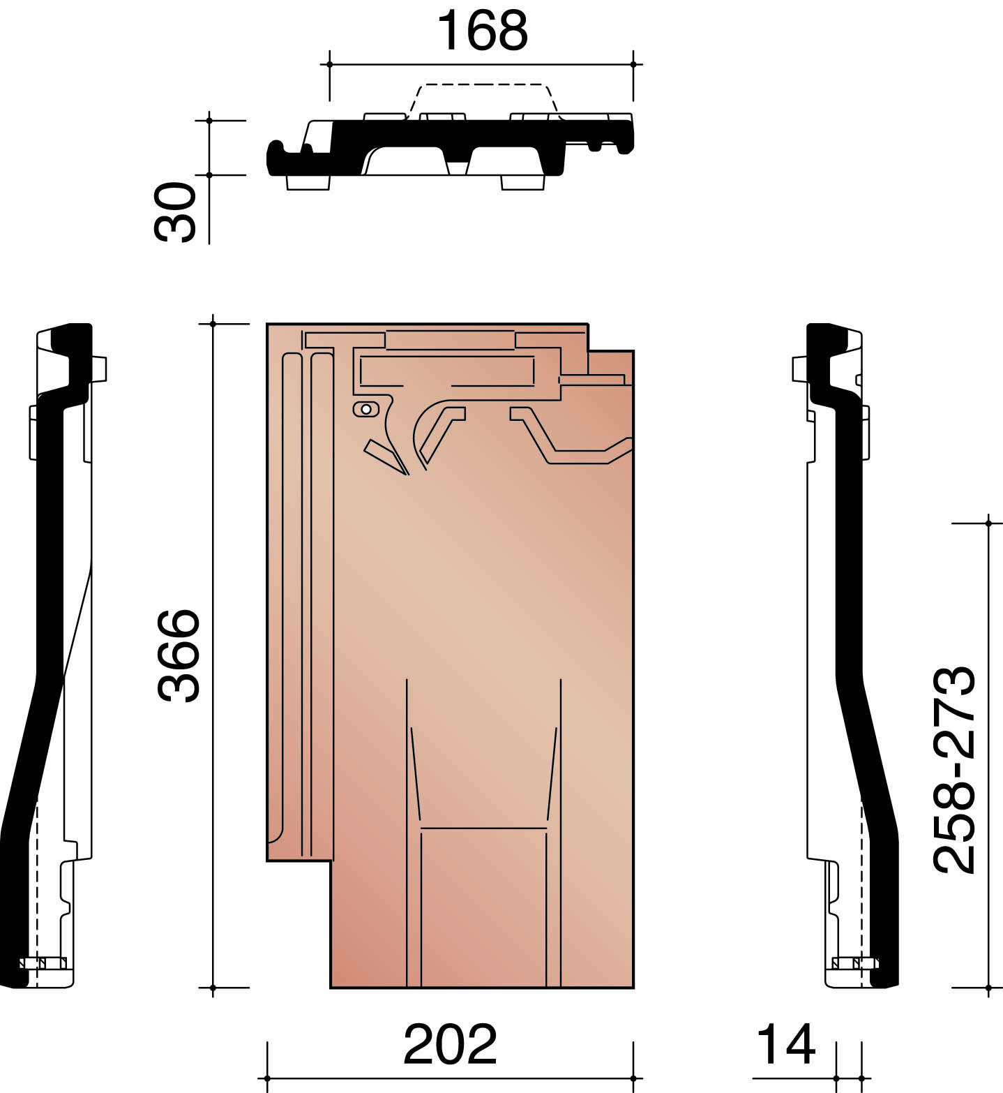 Migeon vauban tuile chatiere + grille synthetique ardoise 703
