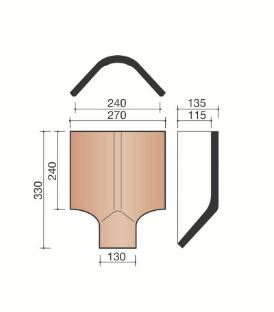 Esprit patrimoine jonction 1 faitiere 1800/2 aretiers 3700 vert de lichen 896