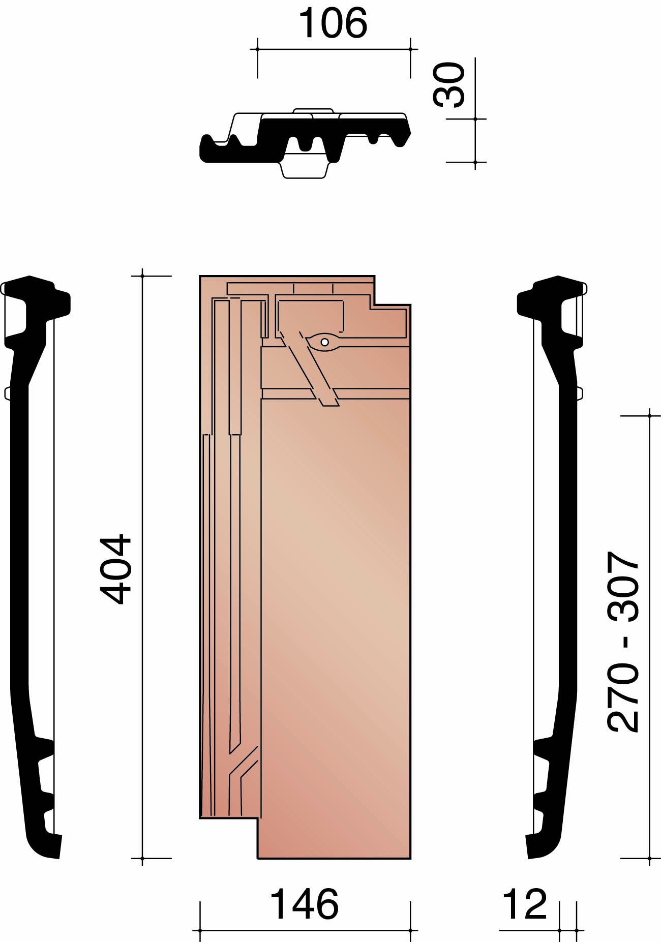Datura demi tuile rouge naturel+ 652