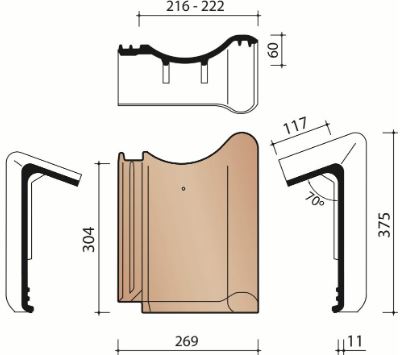 Vhv vario tuile faitiere rustique 872