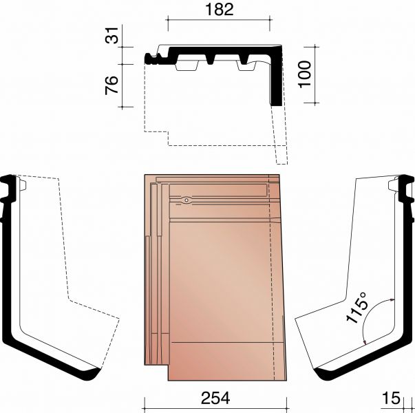 Migeon actua tuile membrom rive droite noir titane 935
