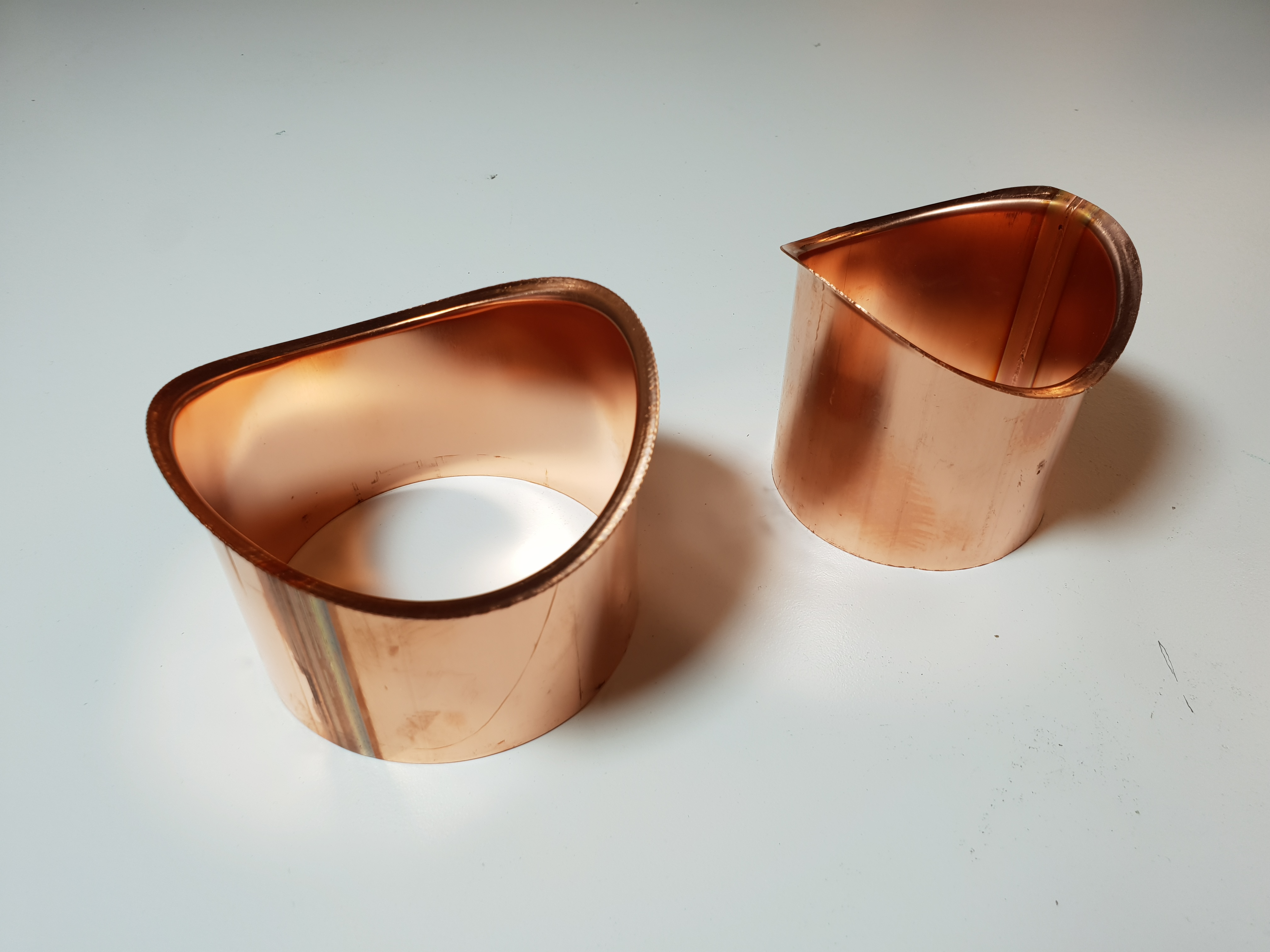 Cuivre vm moignon 100mm pour gouttiere demi-ronde 25pcs/bt eur/pcs