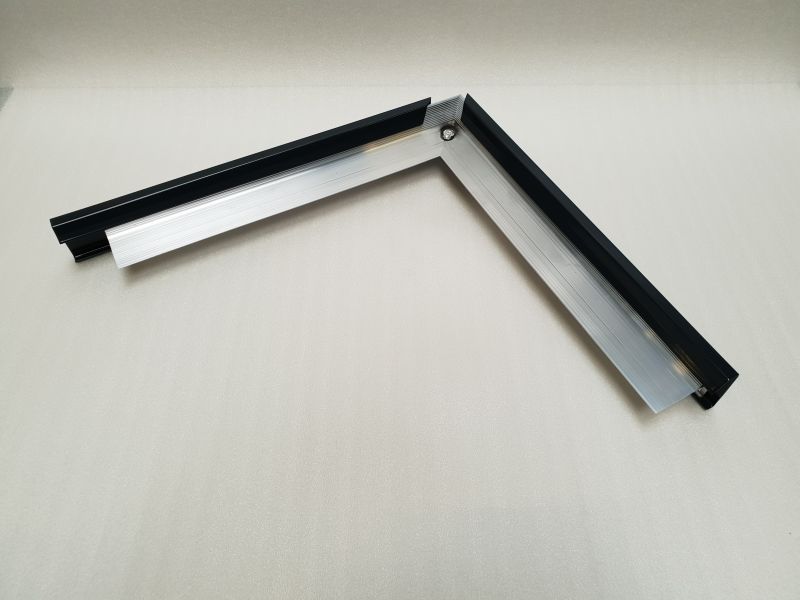 Alu rive de toit clips elevate couvre-joint anodisée coin extérieur eur/pc (composé d'une pièce gauche et droite)