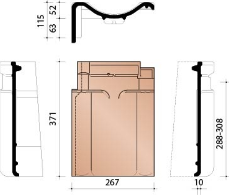 Vhv klassiek tuile de rive gauche bleu fume 706