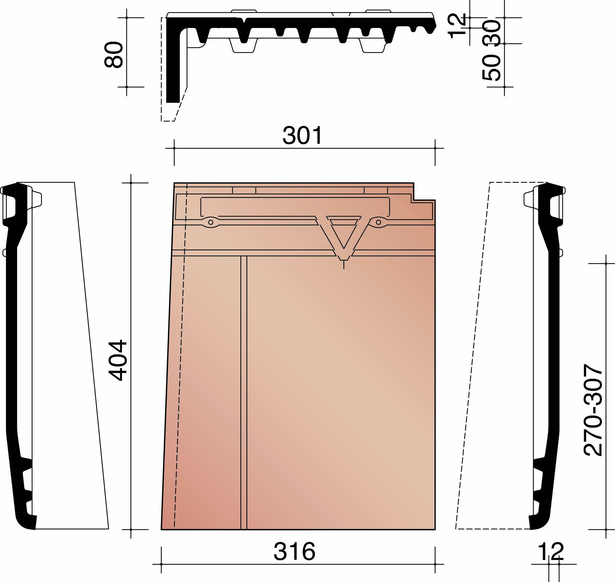 Datura tuile et demi de rive gauche rouge naturel+ 652