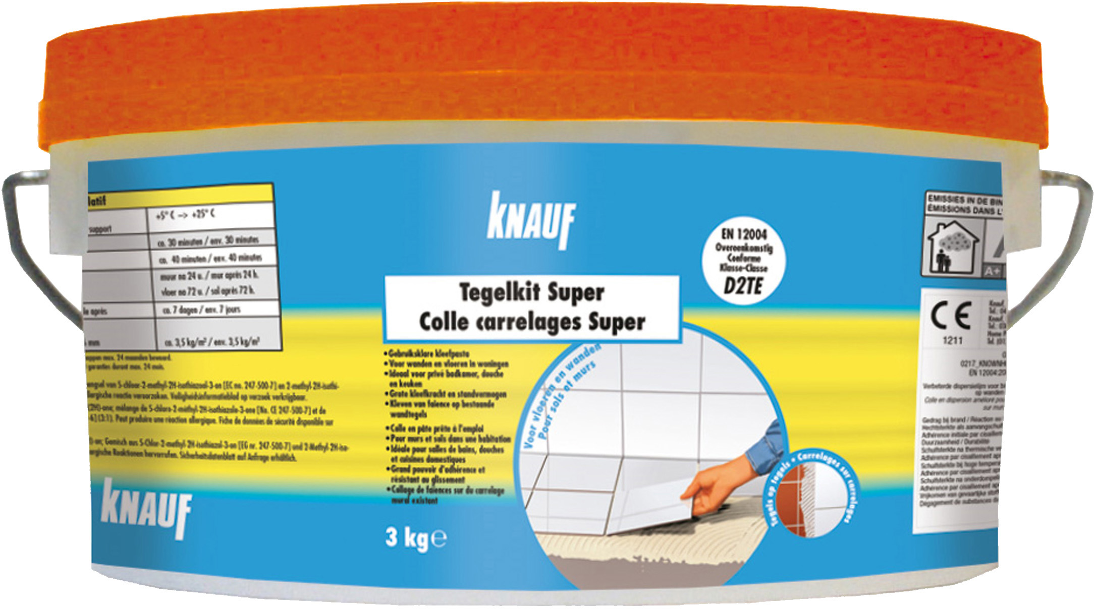 Knauf colle carrelages super 2dte 3kg d2te eur/pc