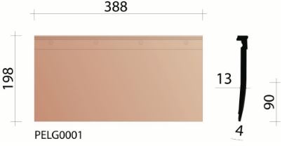 Kor tuile raccourcie elfino gran smokey red 14pcs/paq eur/pc 956