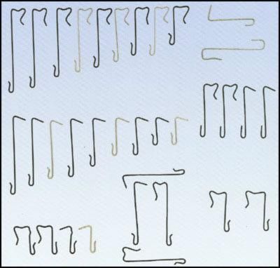 Inox crochet 50/27 a agrafer clair f17 lat 25 500pcs/bt eur/bt “qualité inox aisi430”