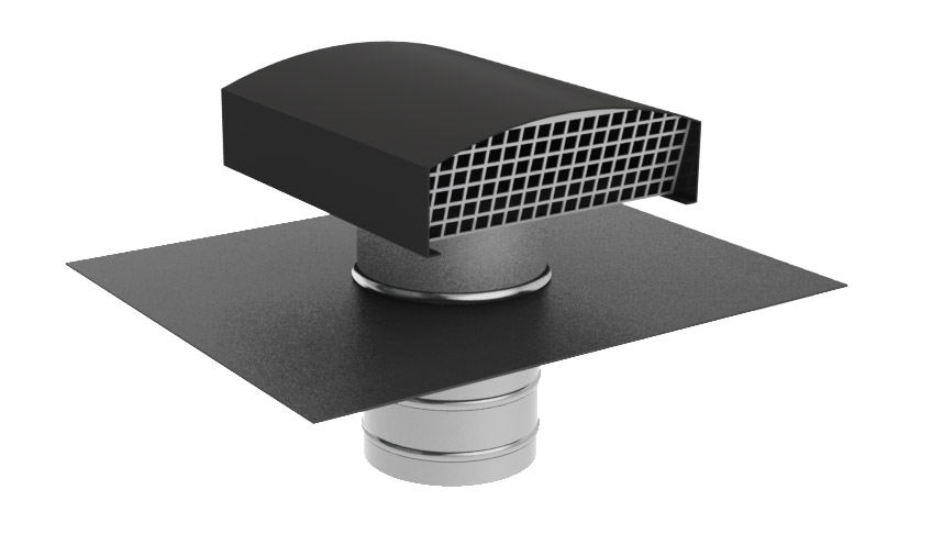 Ventilation ct chapeau de toit acier 450 noir eur/pc  120047