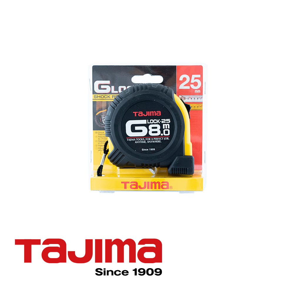 Prax g-lock metre ruban anti-choc clip 8m x 25mm eur/pc
