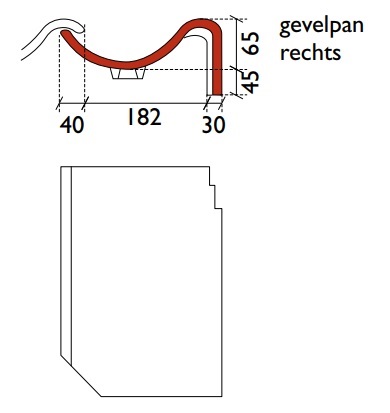 Lf oude holle tuile de rive d rouge vieilli