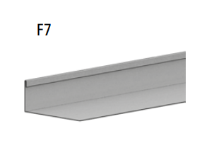 Zinc vm f7  quartz profil de finition linteau d ouverture 3m/pc 220020638
