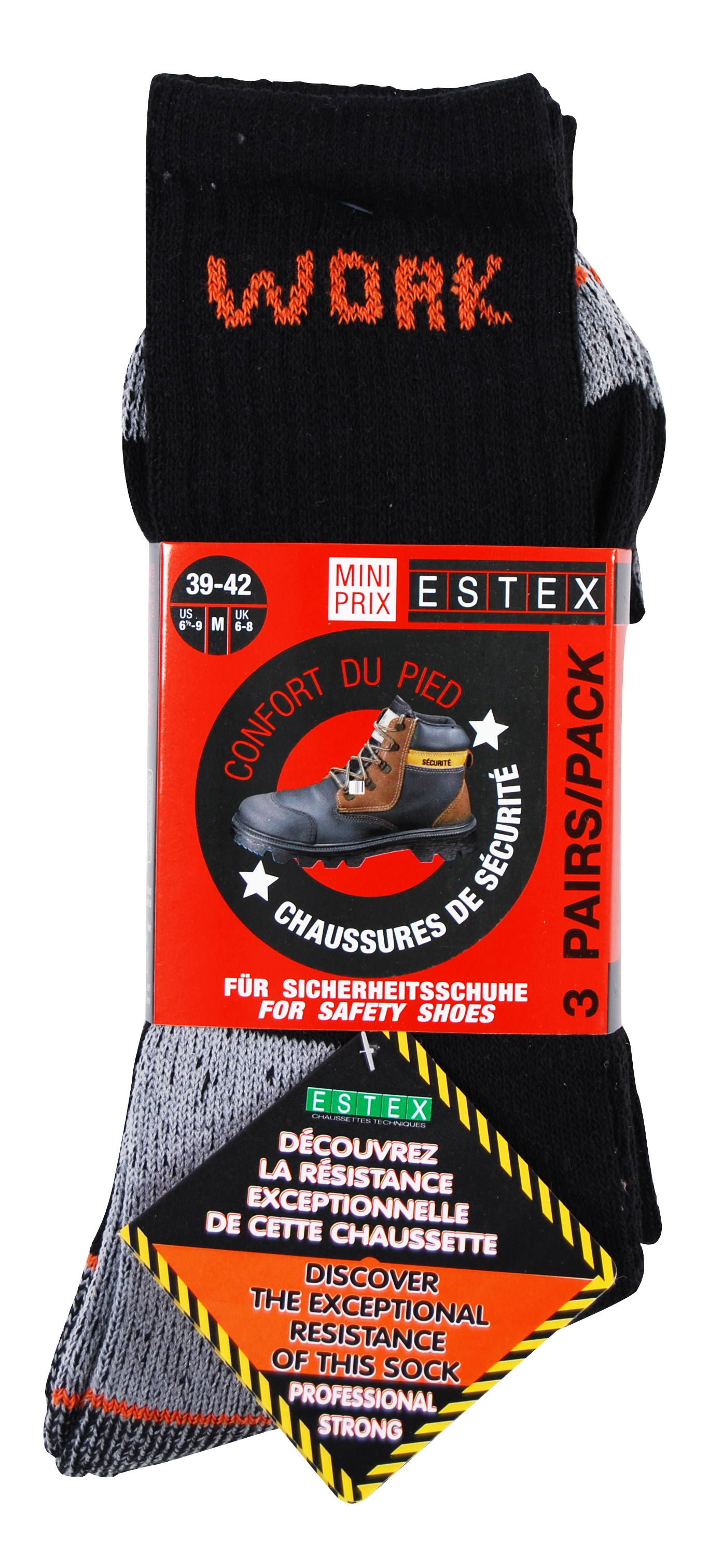 Chaussette multiblack safety work 43/46