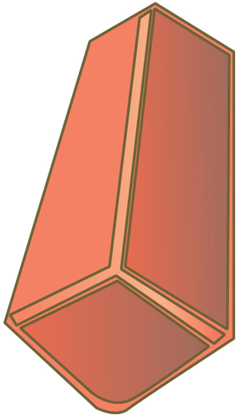 Ter about d'aretier angulaire eminence rouge flammÉ eur/pc 895